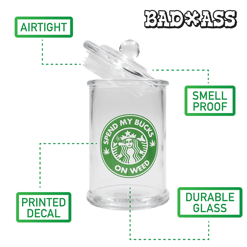 Bad Ass Leaf 370ml Stash Jar - Image 3