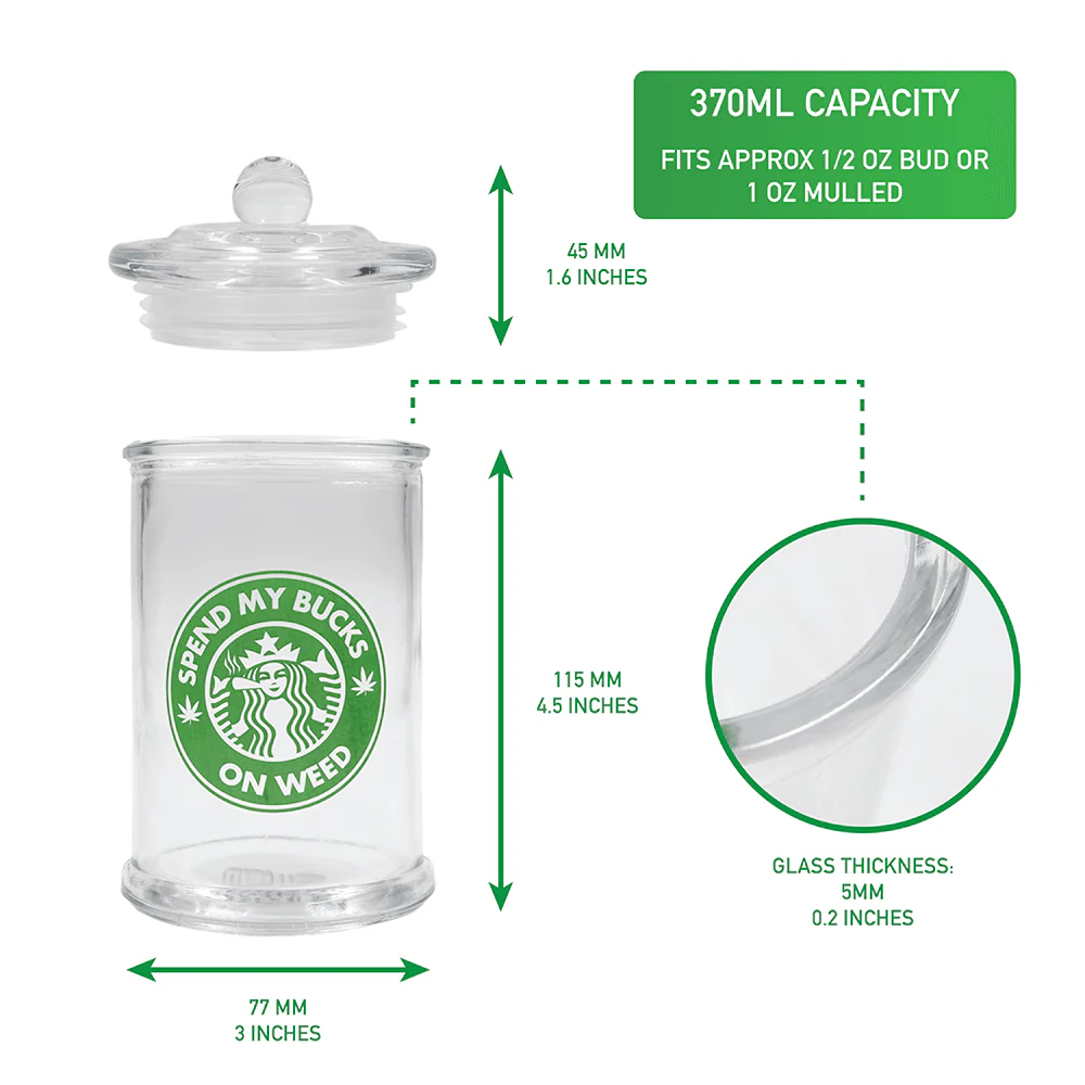 Bad Ass Leaf 370ml Stash Jar - Image 4